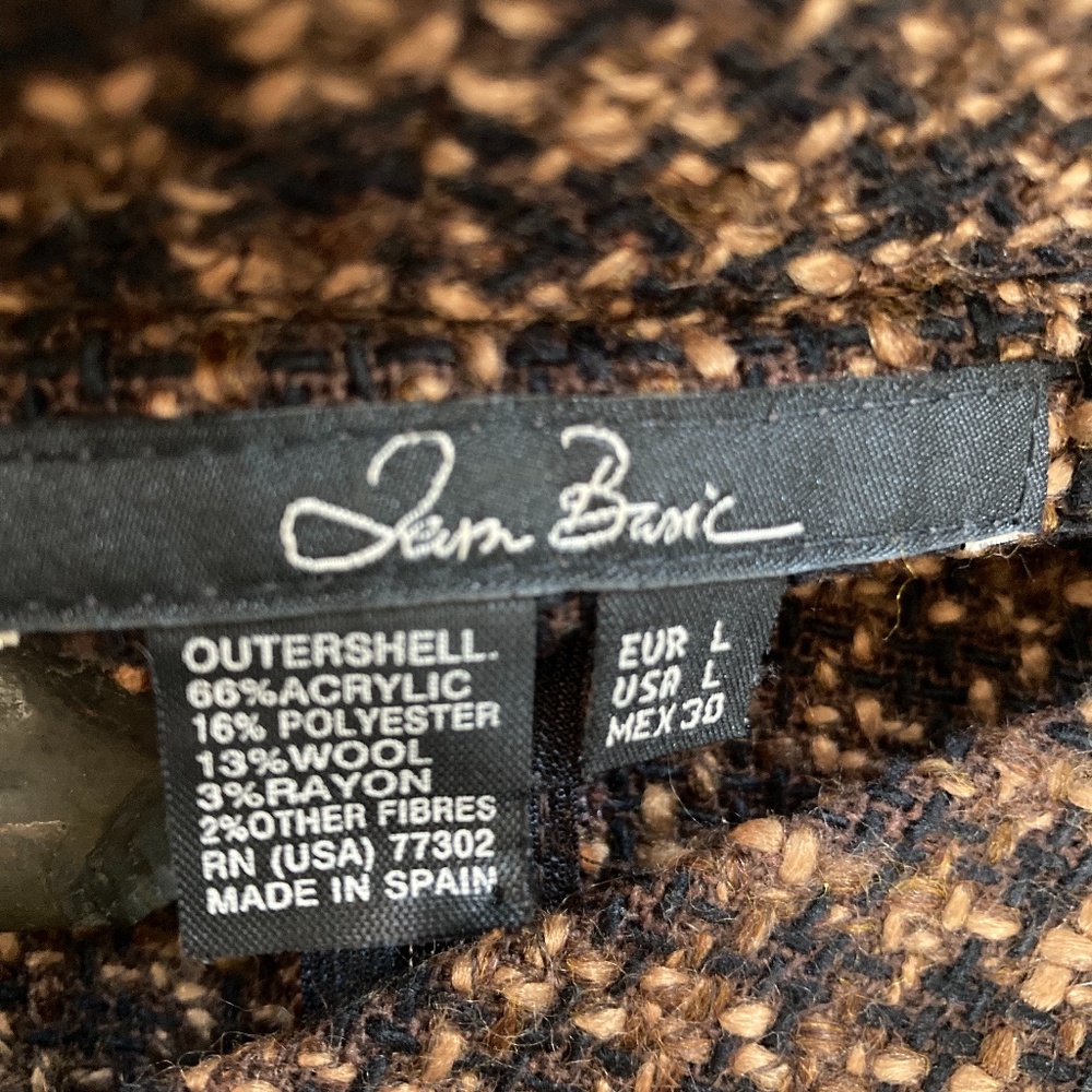 Sleeveless Brown Tweed Midi Dress - Picture 12 of 14